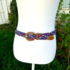 Vintage Retro Braided Rainbow Belt size S